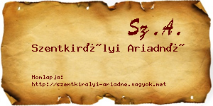 Szentkirályi Ariadné névjegykártya